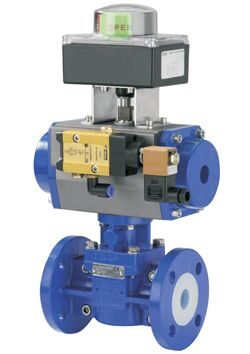 Swiss Fluid Пробковый кран SCP с пневмоприводом